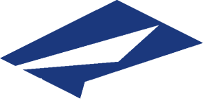 ~Sticker  0.8 x  3.9 with White Triangles on Blue Background - Second Face