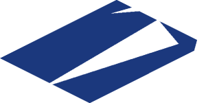 ~Sticker  0.8 x  3.9 with White Triangles on Blue Background - Third Face