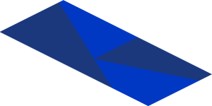 ~Sticker  0.8 x  1.9 with Light Blue and White Triangles on Blue Background Right - Fifth Face