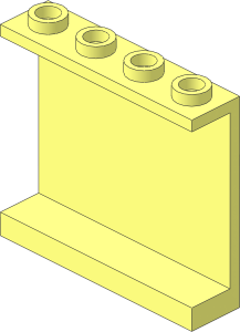 =Panel  1 x  4 x  3 with Hollow Studs