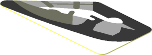 Sticker  0.8 x  1.6 with Headlamp on White Background Right (Needs Work)