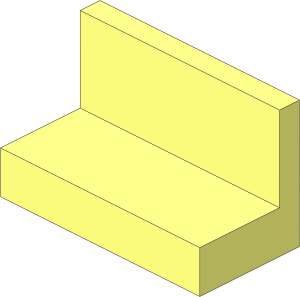 =Panel  1 x  2 x  1 with Square Corners