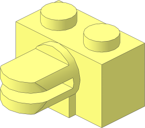 Brick  1 x  2 with Arm (2 Fingers)