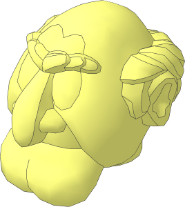 Minifig Head Muppet Aged Grumpy Man