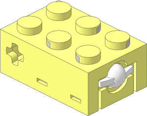 Electric Brick  2 x  3 Sensor Touch with White Button (15kOhm)