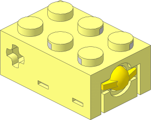 Electric Brick  2 x  3 Sensor Touch with Yellow Button (10kOhm)