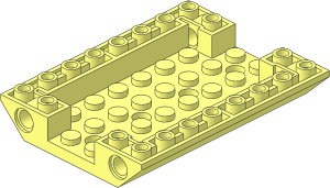 Slope Brick 45  6 x  8 Double Inverted with Open Centre and  4 Holes