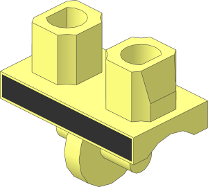 Minifig Hips with Silver Sash Pattern