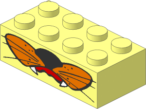 Brick  2 x  4 with Snout, Fangs and Whiskers Pattern