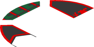 ~Electric Brick  4 x  4 x  0.667 Round - Top with  2 Studs with Gold Phoenix and Red Samurai Helmet Pattern - Half