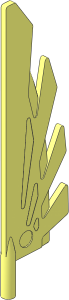 Animal Bird Wing  9L with Stylized Feathers