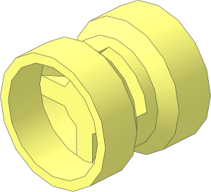 Wheel Rim  8 x  8 Notched Hole, Two Slots, for Wheel Holding Pin