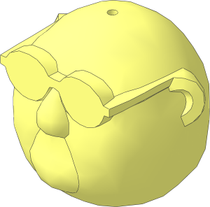 Minifig Head Muppet Bunsen Honeydew