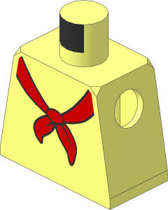 Minifig Torso with Red Scarf Pattern