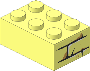 Brick  2 x  3 with Bricks Sticker