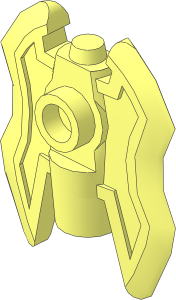 Minifig Axe Head Twin-bladed with Hole