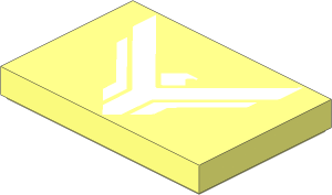 Tile  2 x  3 with White House Atreides Hawk Crest Pattern