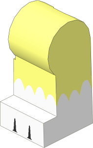 Minifig Leg Left with White Cat Foot Pattern