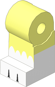 Minifig Leg Right with White Cat Foot Pattern