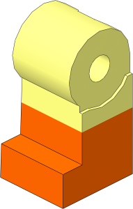 Minifig Leg Right with Orange Lower Leg Pattern