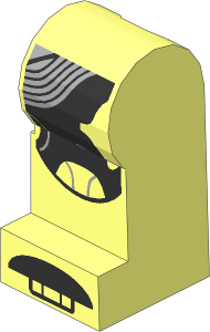 Minifig Leg Left with Silver Panels and Light Bluish Grey Straps Pattern