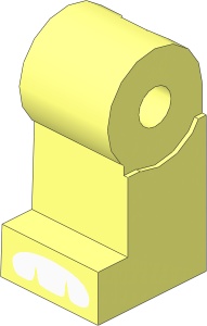 Minifig Leg Right with White Rabbit Foot Pattern