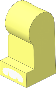 Minifig Leg Left with White Rabbit Foot Pattern