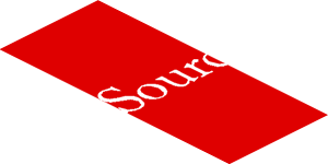 ~Sticker  0.8 x  4.1 with Silver Ferrari Horse and White CapitalSource Logos on Red Background - Second Face