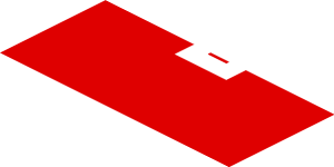 ~Sticker  0.8 x  4.1 with Silver Ferrari Horse and White CapitalSource Logos on Red Background - Fifth Face
