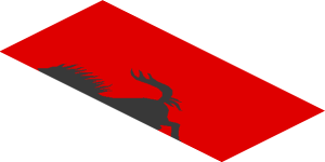 ~Sticker  0.8 x  4.1 with Silver Ferrari Horse and White CapitalSource Logos on Red Background - Sixth Face