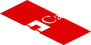 ~Sticker  0.8 x  4.1 with Silver Ferrari Horse and White CapitalSource Logos on Red Background - Eleventh Face