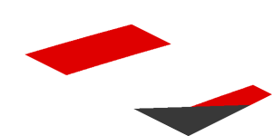 ~Sticker  0.8 x  1.9 with White Stripes on Red Background Right - Fourth Face