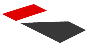 ~Sticker  0.8 x  1.9 with White Stripes on Red Background Right - Fifth Face