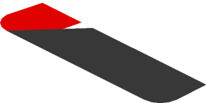 ~Sticker  0.8 x  1.9 with White Stripes on Red Background Right - Sixth Face