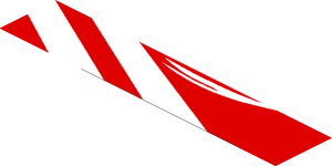 ~Sticker  1.9 x  1.8 with Ferrari Logo and White 63 on Green Square and White Stripes on Red Background Right - Second Face