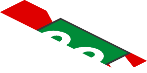 ~Sticker  1.9 x  1.8 with Ferrari Logo and White 63 on Green Square and White Stripes on Red Background Right - Third Face