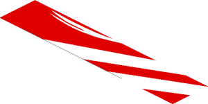 ~Sticker  1.9 x  1.8 with Ferrari Logo and White 63 on Green Square and White Stripes on Red Background Left - Second Face