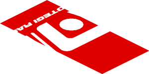 ~Sticker  0.8 x  1.9 with White Logos on Red Background Right - Second Face