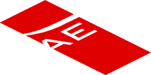 ~Sticker  0.8 x  1.9 with White Logos on Red Background Left - Fifth Face