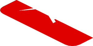 ~Sticker  0.8 x  1.9 with White Logos on Red Background Left - Sixth Face