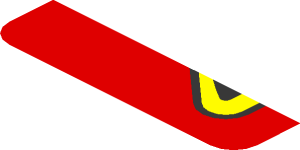 ~Sticker  0.8 x  1.9 with Headlamp on Red Background Right - Sixth Face