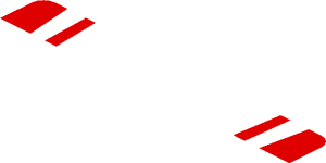 ~Sticker  1.9 x  1.8 with Ferrari Square Badge and Red Stripes on White Background - First Face
