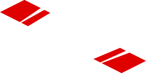 ~Sticker  1.9 x  1.8 with Ferrari Square Badge and Red Stripes on White Background - Third Face