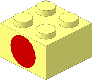 Brick  2 x  2 with Red Dot Pattern