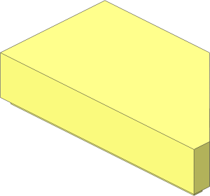 Tile  1 x  2 Cut Left 45 Degree