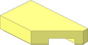 Tile  1 x  2 Cut Right 45 Degree