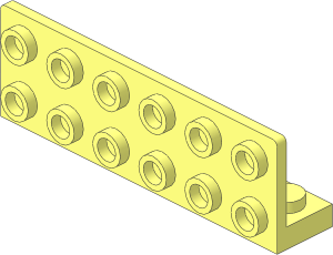 Bracket  1 x  6 with  1 x  4 Cutout -  2x  6 Up