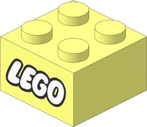 Brick  2 x  2 with LEGO Logo with Closed "O" Pattern