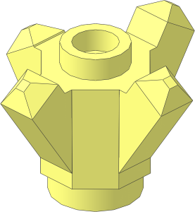 Rock  1 x  1 Crystal  4 Point