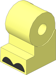 Minifig Leg Medium Right with Black Hoves Pattern